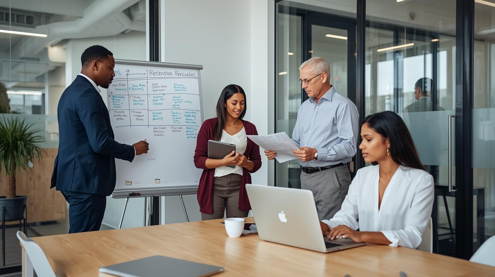 Compliance team reviewing GDPR data retention requirements