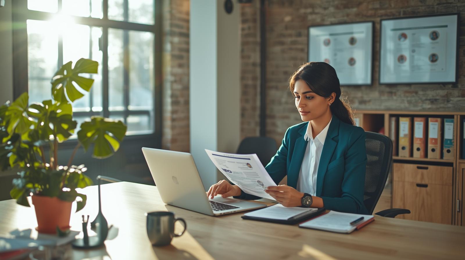 HR manager reviewing DBS checks application forms UK employer